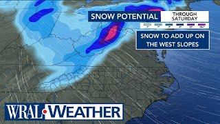 North Carolina Forecast: Strong cold front to bring scattered showers, gusty wind, much colder air