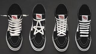 4 Ways How To Lace VANS Sk8-Hi | VANS Sk8-Hi lacing tutorials