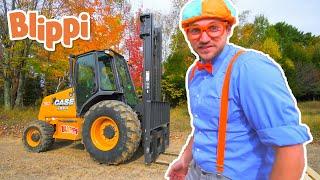 Blippi Learns about Forklifts | Construction Trucks for Children | Moonbug Kids