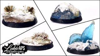 4 AMAZING SNOW MINIATURE BASES