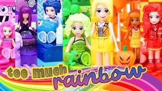 Too Much Rainbow  All the rainbow single colour build challenges (plus pink) LEGO compilation