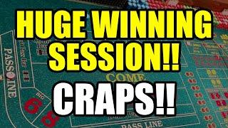 CRUSHING THE CRAPS TABLE! Amazing Winning Session!!