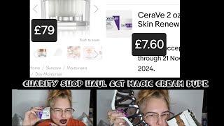 charity shop haul&CT magic cream dupe .plus long chit chat  #haul #charityshophaul #ceraveskincare