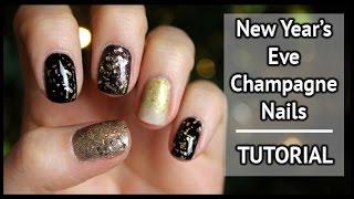 Champagne New Year's Eve Nail Art Tutorial | xameliax