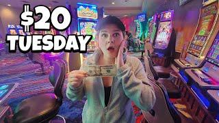 I Put $20 in 10 Slots in Las Vegas & WHAT A FINISH!