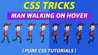 Man Walking Using Sprite Image Using Pure CSS By VRPawar  Plz SUBSCRIBE My Channels