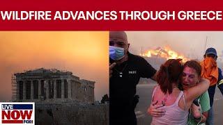 BREAKING: Thousands evacuated as wildfires rage through Athens | LiveNOW from FOX