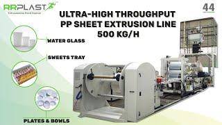 PP SHEET EXTRUSION LINE - 500 KG/HR RR PLAST EXTRUSIONS MANUFACTURER & EXPORTER IN MUMBAI INDIA