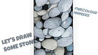 LET'S DRAW SOME STONES with FINECOLOUR markers