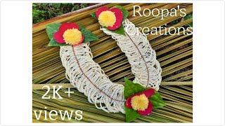 Flower Garland: Treasured Three | Step-by-Step Guide | Areca, Rose, Chrysanthemum  & Betel Leaves