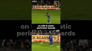 Zed Black’s brand presence lights up the field! Catch the action and keep spotting the iconic logo.