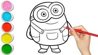 How To Draw Bob From Minions, Kids Easy Drawing Step by Step, Drawing Guide