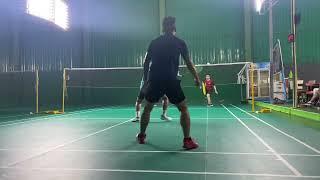 No mercy badminton! (Old video) last set! Seniors vs juniors match!