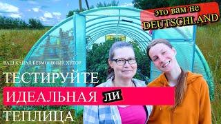 #28 Семья выбрала жизнь в лесу на хуторе/Теплица - никого не послушали, сделали по своему/Тестируем.