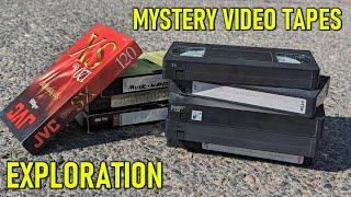 I found these VHS tapes on the street. Let's see what's on them!