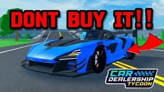 DONT BUY THIS NEW LIMITED CAR IN Car Dealership tycoon!! | Mird CDT