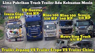 Bukan Kaleng Kaleng||Truck Howo Trailer China Buktikan Kualitas & Kekuatan Didepan Trailer Jepang