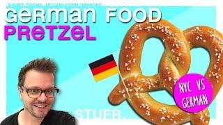 GERMAN STREET FOOD VS NYC STREET FOOD : New York Pretzel / German Brezel [ German Food ]