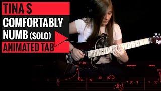 PINK FLOYD - COMFORTABLY NUMB - SOLO COVER BY TINA S - Guitar Tutorial - Animated Tab