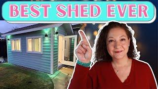 The BEST Shed Ever! | She Shed Home Office Tour