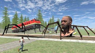 Franklin Head Spider Fights Train Spider In Indian Bikes Driving 3D