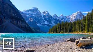 4K Moraine Lake Relaxation | Soothing Water Ambience | Peaceful Nature Sounds for Sleep & Study
