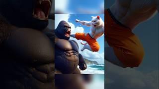 A muscular cat  gorilla  #cat #gorilla #ai #shorts #viralshort #catlover