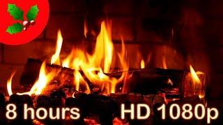  8 HOURS  CHRISTMAS MUSIC Instrumental   CHRISTMAS FIREPLACE  YULE LOG  Upbeat GUITAR Carols