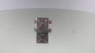 Silver St Marks Cufflinks featuring Diamonds