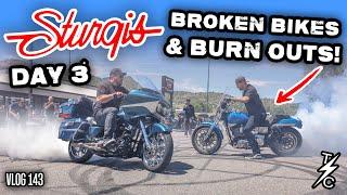 Broken Bikes & Burnouts! | Sturgis 2024 Day 3