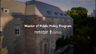 Master of Public Policy Program at the Munk School