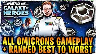 All Omicrons Gameplay + Ranked Best to Worst in Galaxy of Heroes | December 2021/January 2022