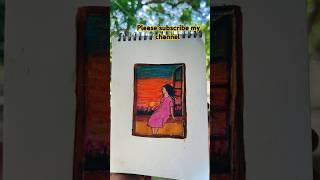 oilpastel girl drawing #painting
