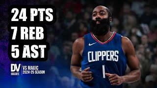 James Harden vs Magic 24 pts 7 reb 5 ast | Nov 20, 2024 | Regular Season