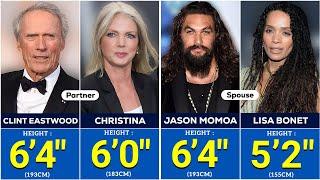 600 Hollywood Actors and Their Wives HEIGHT Comparison