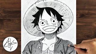 How To Draw Monkey D. Luffy | Anime Drawing Tutorial