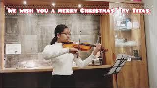 'We wish you a merry Christmas' on violin