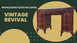 VINTAGE REVIVAL CHALLENGE | Epic Makeover from Desk to Unique Nightstands | DIY Makeover