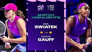 Iga Swiatek vs. Coco Gauff | 2024 WTA Finals Riyadh Group Stage | Match Highlights