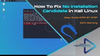 How To Fix No Installation Candidate in Kali Linux | 100% Working