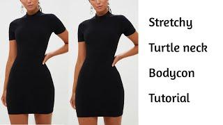 Stretchy turtle bodycon dress tutorial