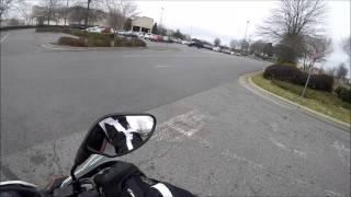 First close call on motorcycle - my fault!  Ghost car?