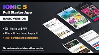 Ionic 5 Full Starter App - Ionic Premium Template and PWA