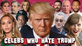 Celebs who HATE Trump | Taylor Swift, Beyonce, Robert DeNiro, Michael Keaton, Jimmy Kimmel & more