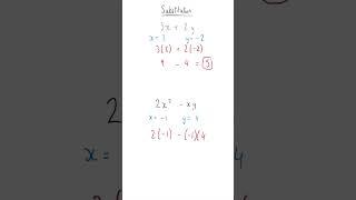 Substitution - GCSE Maths #shorts #maths #gcsemaths