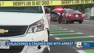 Carjacking incident causes multiple crashes in Pinellas county, deputies say