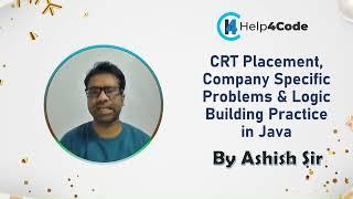 #1 Agenda - Placement Problem Solving Master Logic Building in Java | #crt #logicbuilding #java