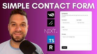 Simplest way to build Contact Form (Next.js, Shadcn, V0, Resend)