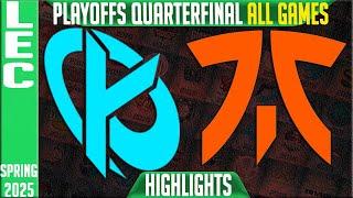 KC vs FNC Highlights ALL GAMES | Quarterfinal LEC Playoffs Split 2 2025 | Karmine Corp vs Fnatic