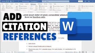 How to Add Citation and References in Word